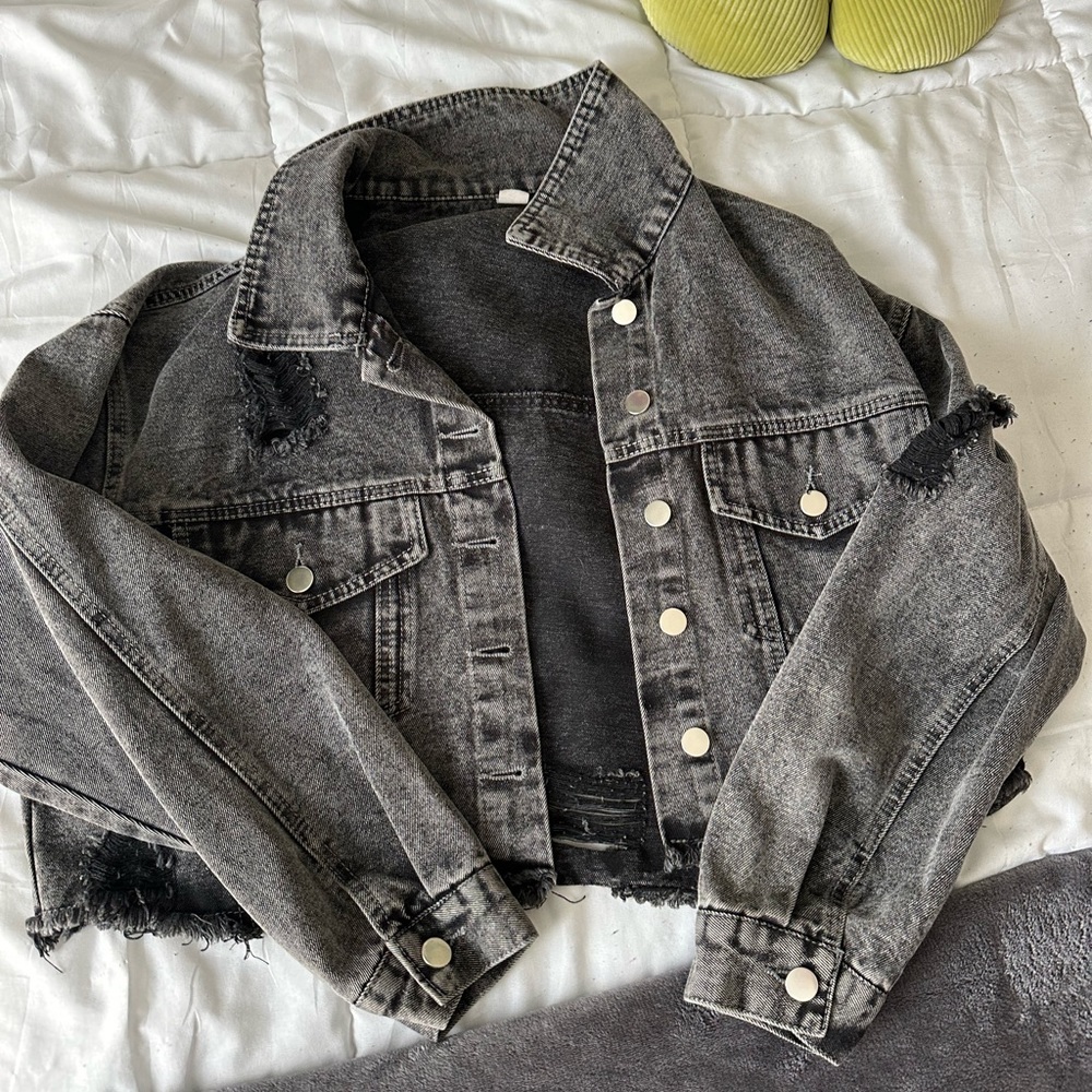 Black Jean Jacket from Shein